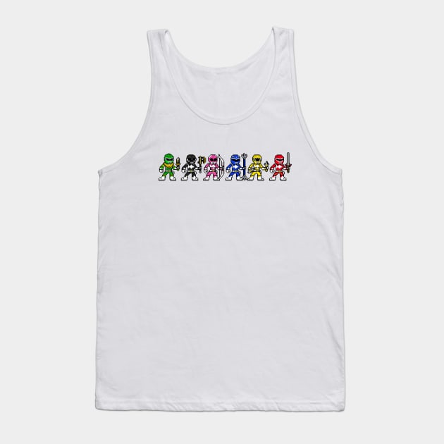 Pixel Rangers Tank Top by Javier Casillas